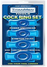 Titanmen Cock Ring Set Blue (119183)