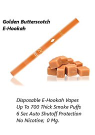 Golden Butterscotch E-Hookah; No Nicotine; 700 Puffs (124747.10)