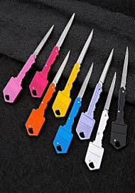 Stainless Steel Keychain Knife (assorted Colors) (220405)