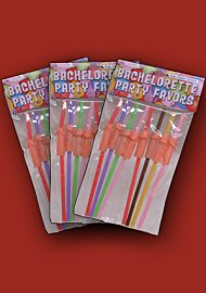 Bachelorette Party Penis Straws 3-Pack